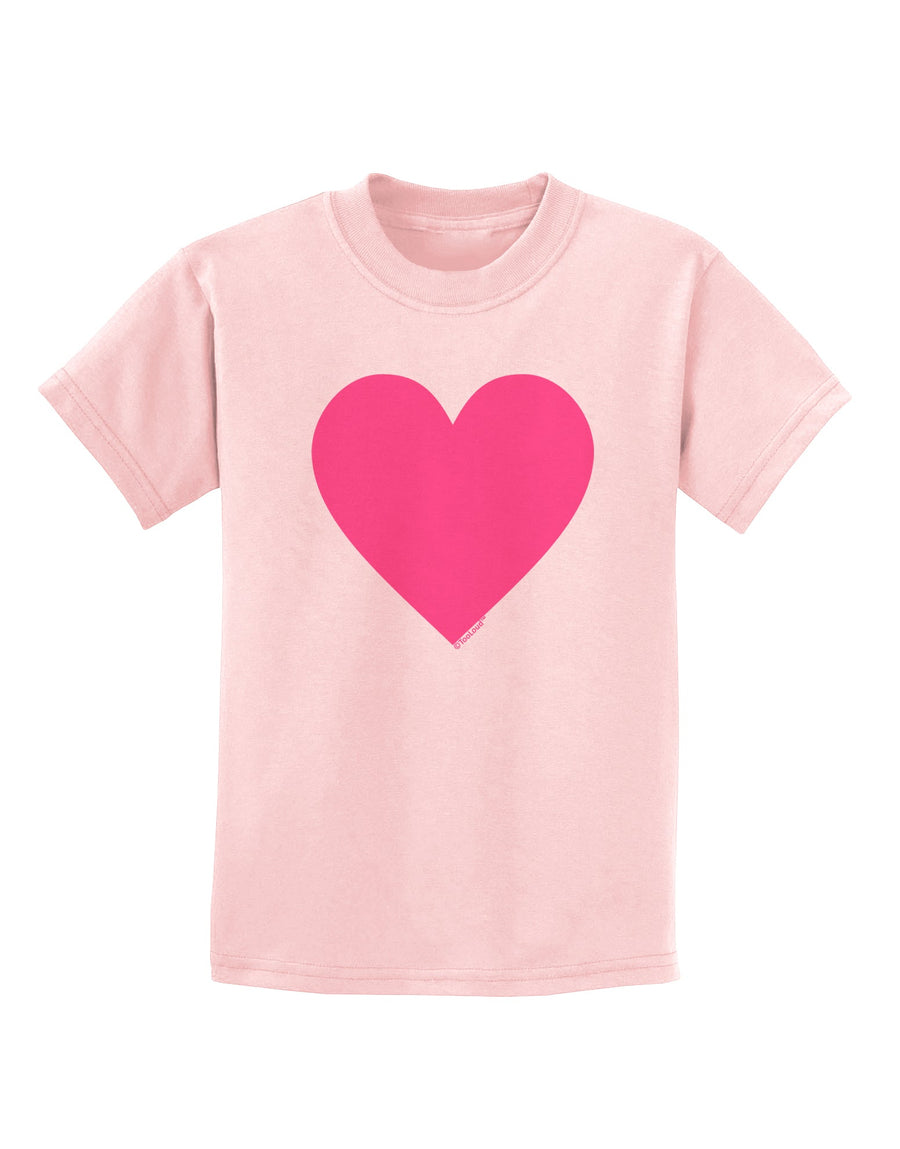 Big Pink Heart Valentine's Day Childrens T-Shirt-Childrens T-Shirt-TooLoud-White-X-Small-Davson Sales