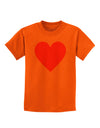 Big Pink Heart Valentine's Day Childrens T-Shirt-Childrens T-Shirt-TooLoud-Orange-X-Small-Davson Sales