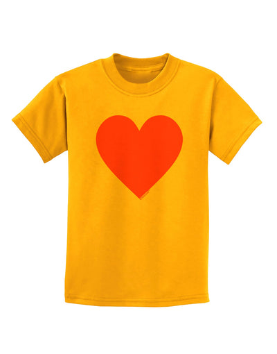 Big Pink Heart Valentine's Day Childrens T-Shirt-Childrens T-Shirt-TooLoud-Gold-X-Small-Davson Sales