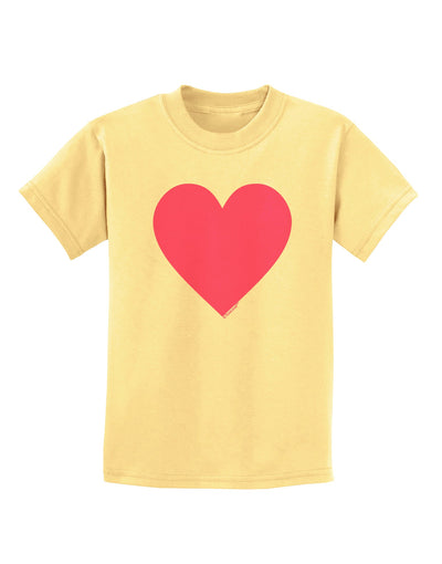 Big Pink Heart Valentine's Day Childrens T-Shirt-Childrens T-Shirt-TooLoud-Daffodil-Yellow-X-Small-Davson Sales