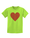 Big Pink Heart Valentine's Day Childrens T-Shirt-Childrens T-Shirt-TooLoud-Lime-Green-X-Small-Davson Sales