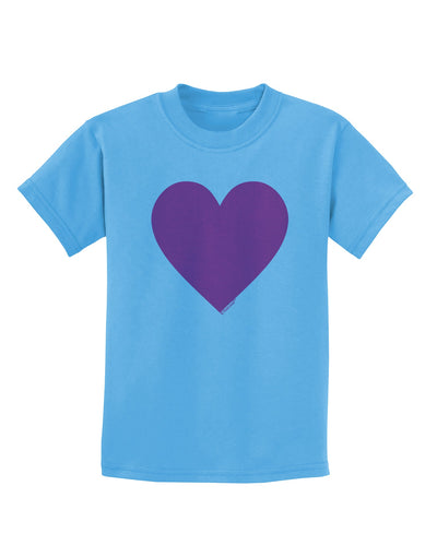 Big Pink Heart Valentine's Day Childrens T-Shirt-Childrens T-Shirt-TooLoud-Aquatic-Blue-X-Small-Davson Sales