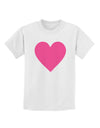 Big Pink Heart Valentine's Day Childrens T-Shirt-Childrens T-Shirt-TooLoud-White-X-Small-Davson Sales