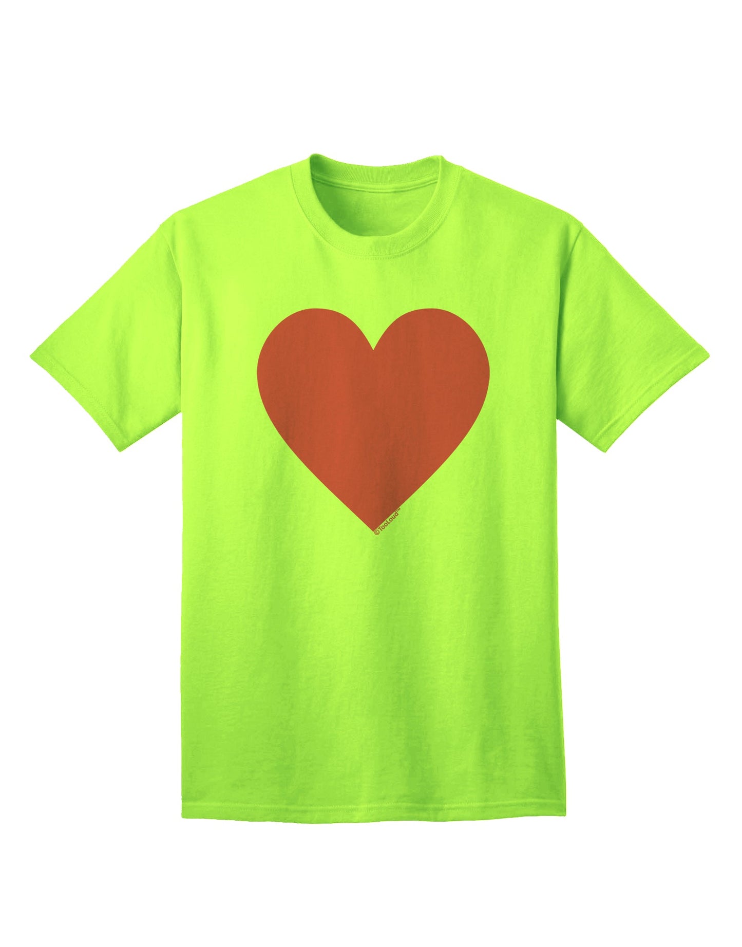 Big Pink Heart Valentine's Day - Premium Adult T-Shirt Collection-Mens T-shirts-TooLoud-Neon-Green-Small-Davson Sales