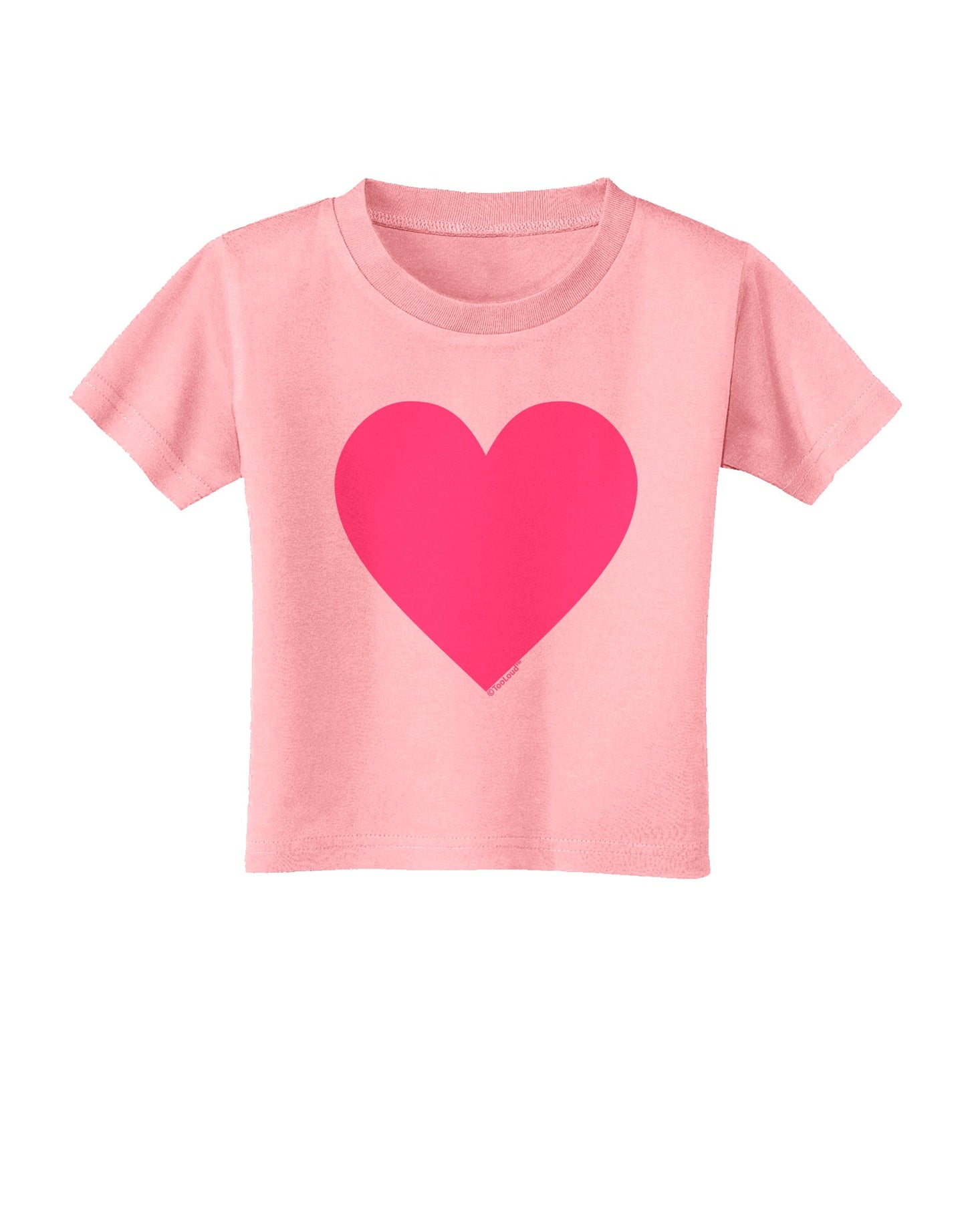 Big Pink Heart Valentine's Day Toddler T-Shirt-Toddler T-Shirt-TooLoud-Candy-Pink-2T-Davson Sales