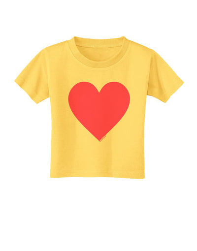 Big Pink Heart Valentine's Day Toddler T-Shirt-Toddler T-Shirt-TooLoud-Yellow-2T-Davson Sales