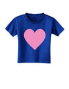 Big Pink Heart Valentine's Day Toddler T-Shirt Dark-Toddler T-Shirt-TooLoud-Royal-Blue-2T-Davson Sales