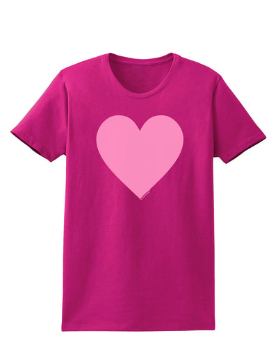 Big Pink Heart Valentine's Day Womens Dark T-Shirt-TooLoud-Hot-Pink-Small-Davson Sales