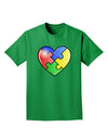 Big Puzzle Heart - Autism Awareness Adult Dark T-Shirt by TooLoud-Mens T-Shirt-TooLoud-Kelly-Green-Small-Davson Sales