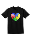 Big Puzzle Heart - Autism Awareness Adult Dark T-Shirt by TooLoud-Mens T-Shirt-TooLoud-Black-Small-Davson Sales