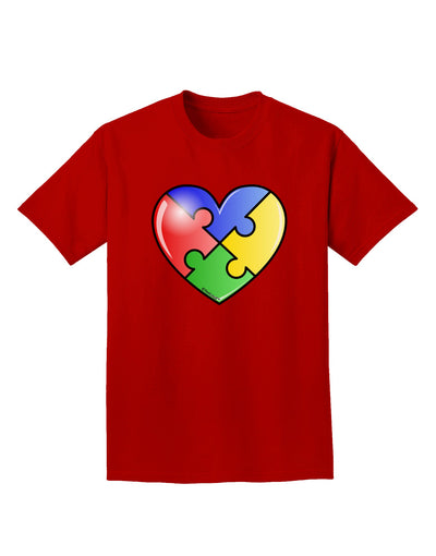 Big Puzzle Heart - Autism Awareness Adult Dark T-Shirt by TooLoud-Mens T-Shirt-TooLoud-Red-Small-Davson Sales