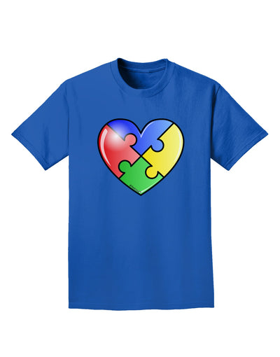 Big Puzzle Heart - Autism Awareness Adult Dark T-Shirt by TooLoud-Mens T-Shirt-TooLoud-Royal-Blue-Small-Davson Sales