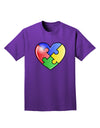 Big Puzzle Heart - Autism Awareness Adult Dark T-Shirt by TooLoud-Mens T-Shirt-TooLoud-Purple-Small-Davson Sales