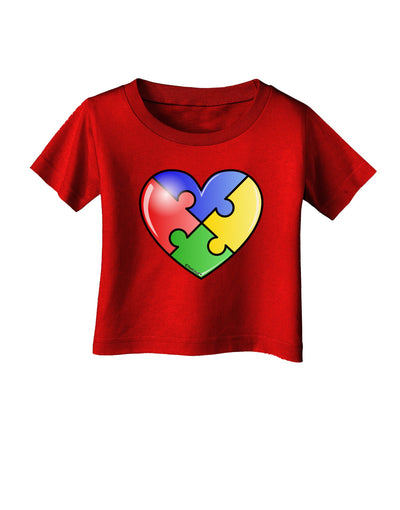 Big Puzzle Heart - Autism Awareness Infant T-Shirt Dark by TooLoud-Infant T-Shirt-TooLoud-Red-06-Months-Davson Sales