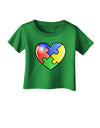 Big Puzzle Heart - Autism Awareness Infant T-Shirt Dark by TooLoud-Infant T-Shirt-TooLoud-Clover-Green-06-Months-Davson Sales