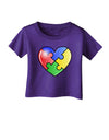 Big Puzzle Heart - Autism Awareness Infant T-Shirt Dark by TooLoud-Infant T-Shirt-TooLoud-Purple-06-Months-Davson Sales