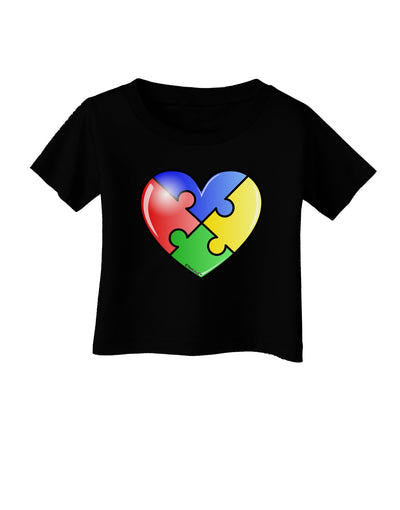 Big Puzzle Heart - Autism Awareness Infant T-Shirt Dark by TooLoud-Infant T-Shirt-TooLoud-Black-06-Months-Davson Sales