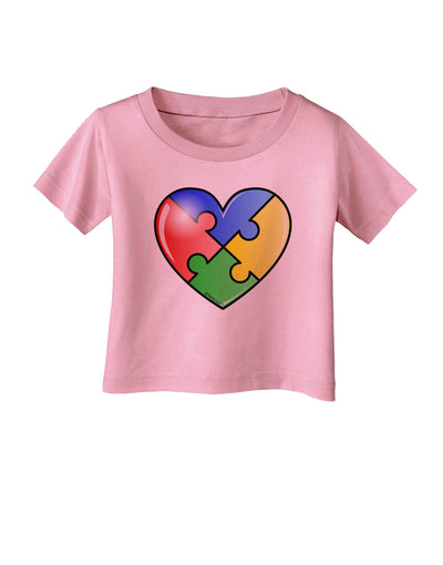 Big Puzzle Heart - Autism Awareness Infant T-Shirt by TooLoud-Infant T-Shirt-TooLoud-Candy-Pink-06-Months-Davson Sales