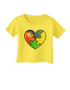 Big Puzzle Heart - Autism Awareness Infant T-Shirt by TooLoud-Infant T-Shirt-TooLoud-Yellow-06-Months-Davson Sales