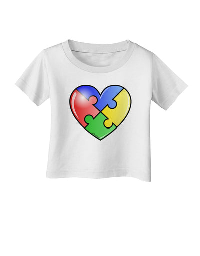 Big Puzzle Heart - Autism Awareness Infant T-Shirt by TooLoud-Infant T-Shirt-TooLoud-White-06-Months-Davson Sales