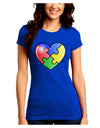 Big Puzzle Heart - Autism Awareness Juniors Crew Dark T-Shirt by TooLoud-T-Shirts Juniors Tops-TooLoud-Royal-Blue-Juniors Fitted Small-Davson Sales