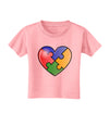 Big Puzzle Heart - Autism Awareness Toddler T-Shirt by TooLoud-Toddler T-Shirt-TooLoud-Candy-Pink-2T-Davson Sales