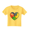 Big Puzzle Heart - Autism Awareness Toddler T-Shirt by TooLoud-Toddler T-Shirt-TooLoud-Yellow-2T-Davson Sales