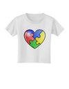 Big Puzzle Heart - Autism Awareness Toddler T-Shirt by TooLoud-Toddler T-Shirt-TooLoud-White-2T-Davson Sales