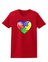 Big Puzzle Heart - Autism Awareness Womens Dark T-Shirt by TooLoud-Womens T-Shirt-TooLoud-Red-X-Small-Davson Sales