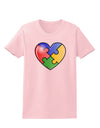 Big Puzzle Heart - Autism Awareness Womens T-Shirt by TooLoud-Womens T-Shirt-TooLoud-PalePink-X-Small-Davson Sales