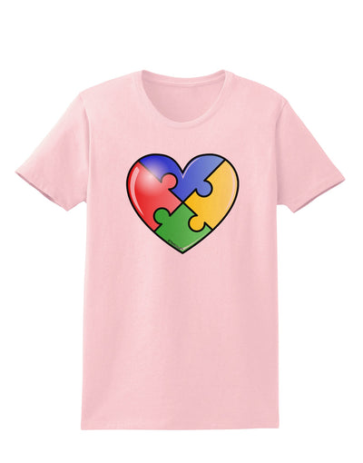 Big Puzzle Heart - Autism Awareness Womens T-Shirt by TooLoud-Womens T-Shirt-TooLoud-PalePink-X-Small-Davson Sales