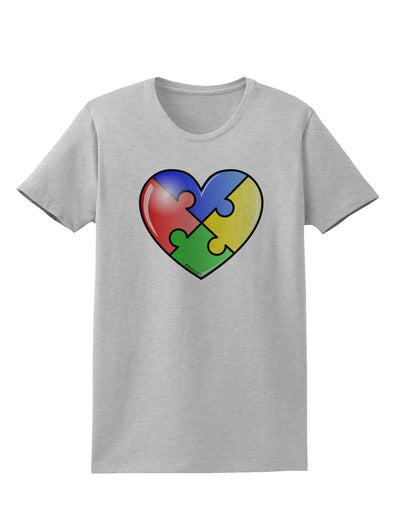 Big Puzzle Heart - Autism Awareness Womens T-Shirt by TooLoud-Womens T-Shirt-TooLoud-AshGray-X-Small-Davson Sales