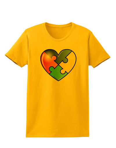 Big Puzzle Heart - Autism Awareness Womens T-Shirt by TooLoud-Womens T-Shirt-TooLoud-Gold-X-Small-Davson Sales