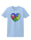 Big Puzzle Heart - Autism Awareness Womens T-Shirt by TooLoud-Womens T-Shirt-TooLoud-Light-Blue-X-Small-Davson Sales