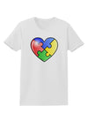 Big Puzzle Heart - Autism Awareness Womens T-Shirt by TooLoud-Womens T-Shirt-TooLoud-White-X-Small-Davson Sales