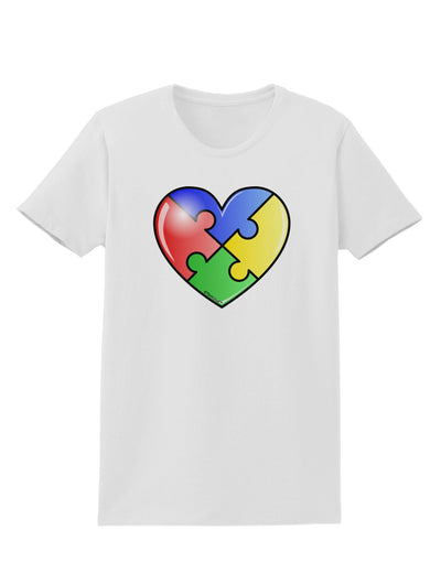 Big Puzzle Heart - Autism Awareness Womens T-Shirt by TooLoud-Womens T-Shirt-TooLoud-White-X-Small-Davson Sales