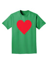 Big Red Heart Valentine's Day Adult Dark T-Shirt-Mens T-Shirt-TooLoud-Kelly-Green-Small-Davson Sales