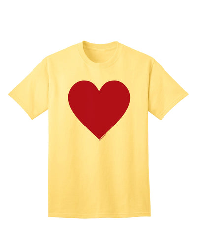 Big Red Heart Valentine's Day Adult T-Shirt: Express Your Love in Style-Mens T-shirts-TooLoud-Yellow-Small-Davson Sales
