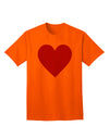 Big Red Heart Valentine's Day Adult T-Shirt: Express Your Love in Style-Mens T-shirts-TooLoud-Orange-Small-Davson Sales