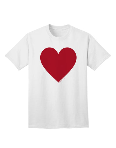 Big Red Heart Valentine's Day Adult T-Shirt: Express Your Love in Style-Mens T-shirts-TooLoud-White-Small-Davson Sales