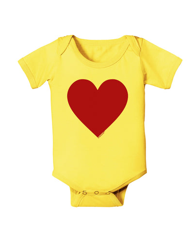 Big Red Heart Valentine's Day Baby Romper Bodysuit-Baby Romper-TooLoud-Yellow-06-Months-Davson Sales