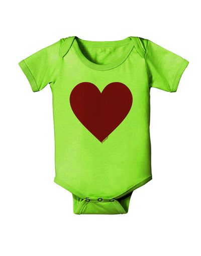 Big Red Heart Valentine's Day Baby Romper Bodysuit-Baby Romper-TooLoud-Lime-Green-06-Months-Davson Sales