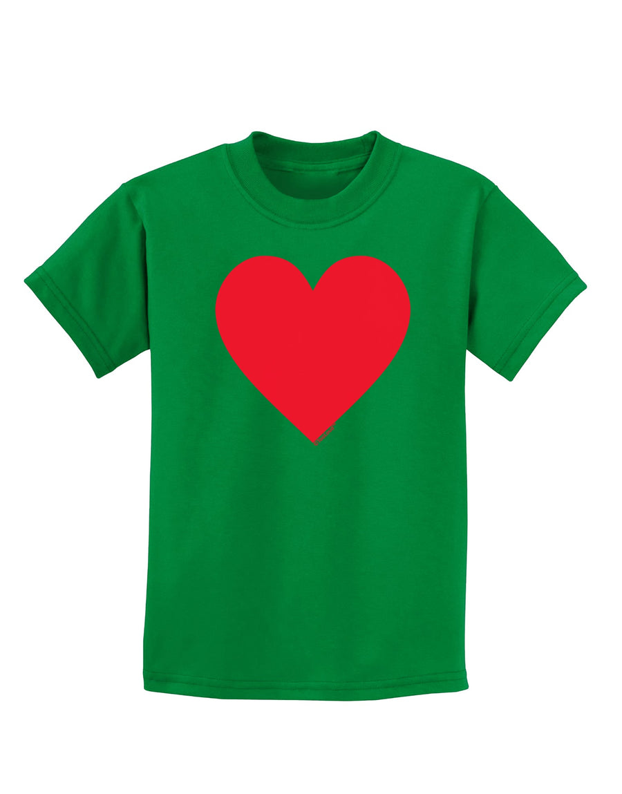 Big Red Heart Valentine's Day Childrens Dark T-Shirt-Childrens T-Shirt-TooLoud-Black-X-Small-Davson Sales
