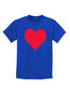 Big Red Heart Valentine's Day Childrens Dark T-Shirt-Childrens T-Shirt-TooLoud-Royal-Blue-X-Small-Davson Sales