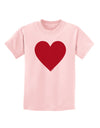 Big Red Heart Valentine's Day Childrens T-Shirt-Childrens T-Shirt-TooLoud-PalePink-X-Small-Davson Sales