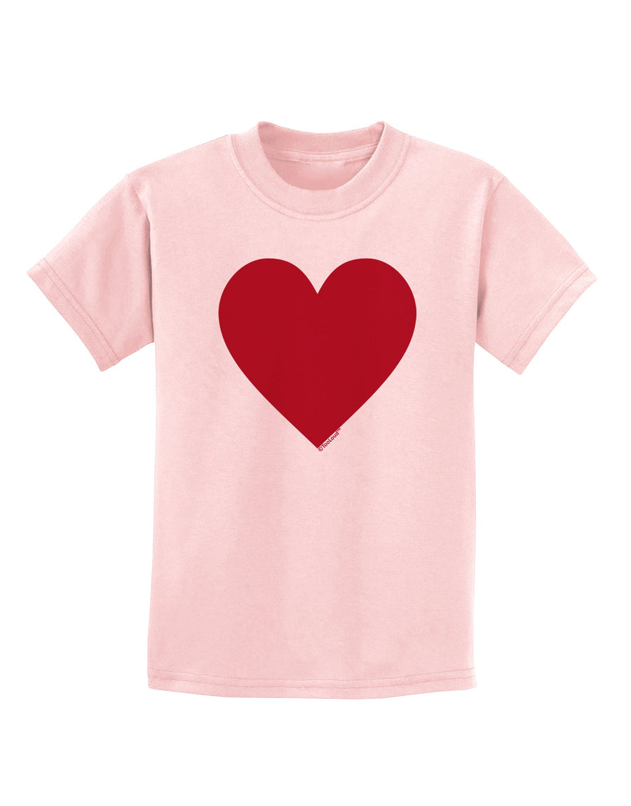 Big Red Heart Valentine's Day Childrens T-Shirt-Childrens T-Shirt-TooLoud-White-X-Small-Davson Sales