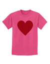 Big Red Heart Valentine's Day Childrens T-Shirt-Childrens T-Shirt-TooLoud-Sangria-X-Small-Davson Sales