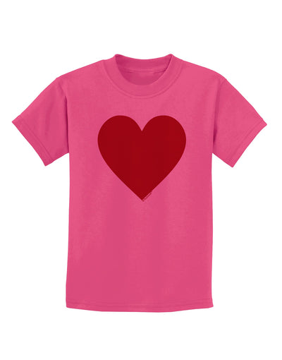 Big Red Heart Valentine's Day Childrens T-Shirt-Childrens T-Shirt-TooLoud-Sangria-X-Small-Davson Sales