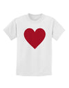 Big Red Heart Valentine's Day Childrens T-Shirt-Childrens T-Shirt-TooLoud-White-X-Small-Davson Sales