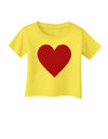 Big Red Heart Valentine's Day Infant T-Shirt-Infant T-Shirt-TooLoud-Yellow-06-Months-Davson Sales